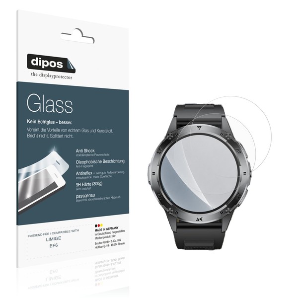 2X Schutzfolie FüR Limige EF6 Matt - Anti-Shock 9H Folie Dipos Glass-image