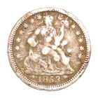 1853 Seated Liberty Half Dime Unique Damage/Details Coin 90% Silver Odd Denomin.