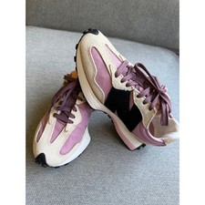 New Balance 327 White Black Pink Sneaker Women's 6