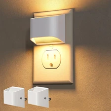 Plug in Night Light, Auto Brightness Sensor Night Light, 3000K Warm White, Ultra
