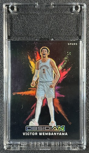 Victor Wembanyama #5 2024 Panini Obsidian Black Color Blast card