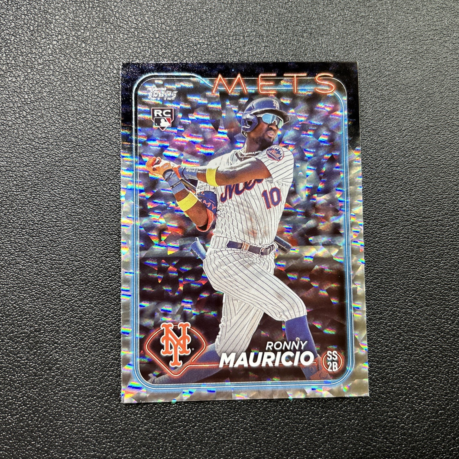 2024 Topps Ronny Mauricio RC Silver Crackle Foil Rookie #224 Mets