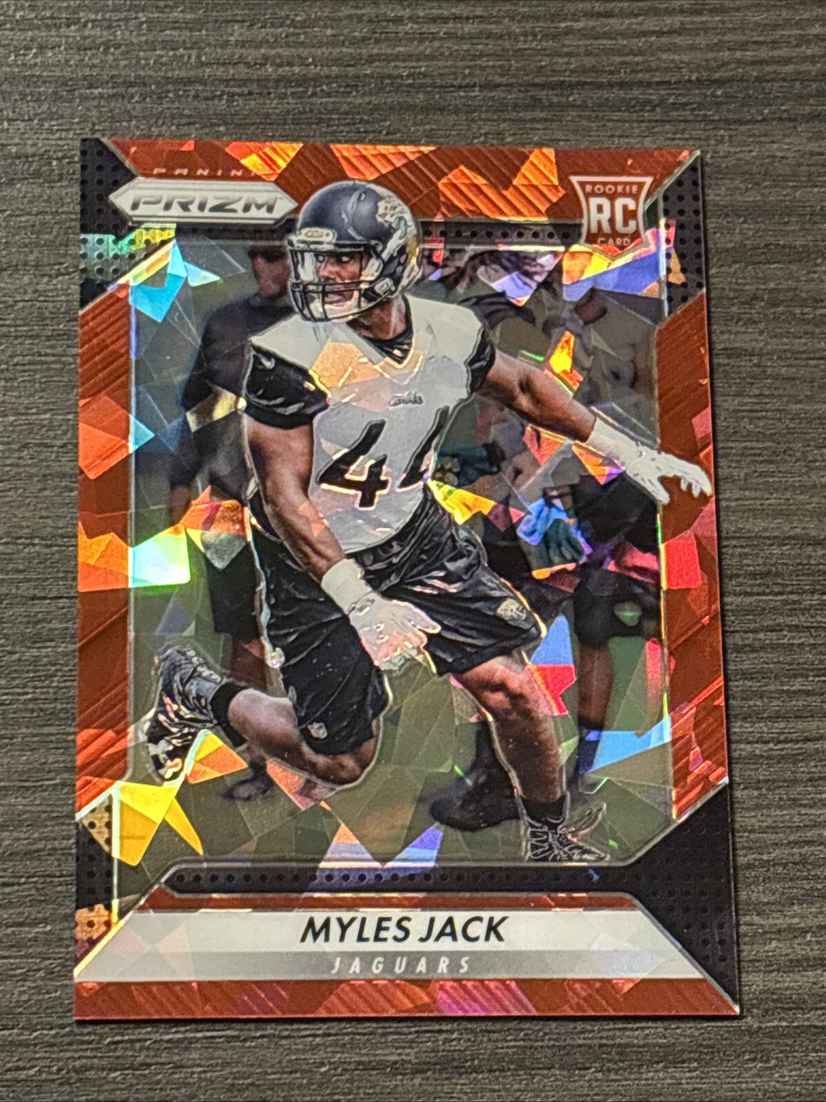2016 Panini Prizm #295 MYLES JACK Rookie RC Card Red Crystals Ice # /75