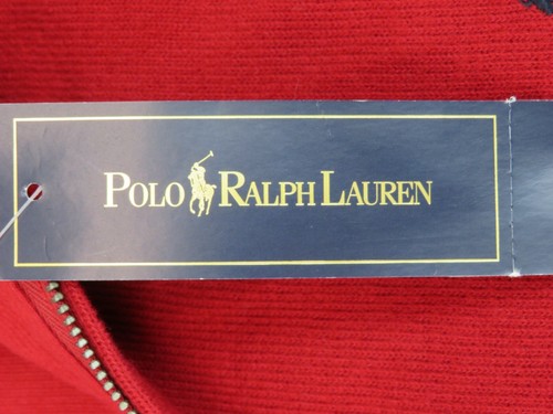 NWT RALPH LAUREN POLO RED COTTON LONG SLEEVE ESTATE RIB QUARTER ZIP PULLOVER L - Picture 7 of 12