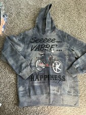 People For Happiness Youth Sweater Size 14 Burnout Hoodie Blue Bike Bicycle