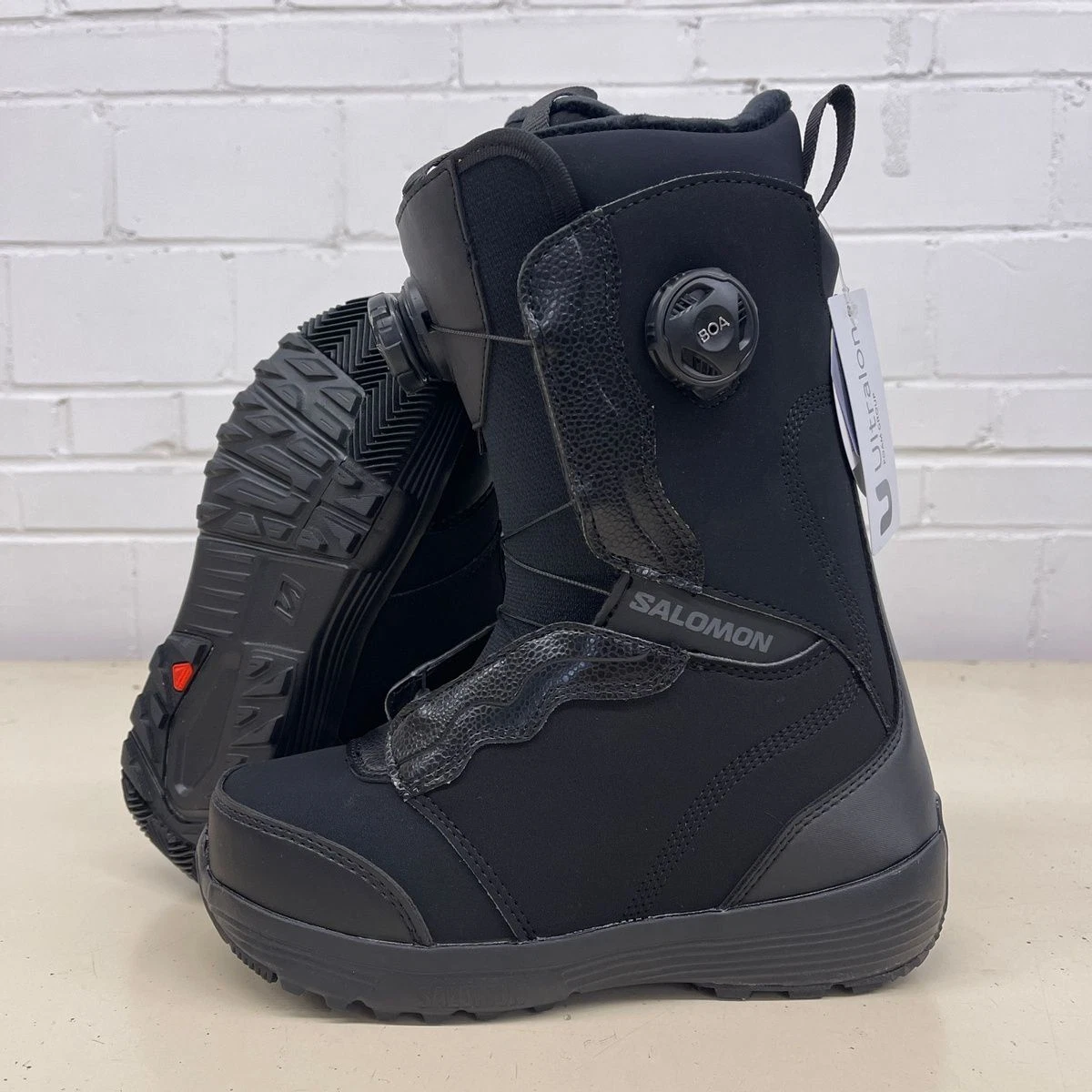 SALOMON Ivy Boa Sj Boa Snowboard Boot Women s Size US 6 Black Gray