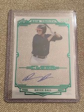 BRYCE BALL 2019 LEAF TRINITY CLEAR AUTOGRAPH #11/25 BRAVES CUBS GUARDIANS XRC