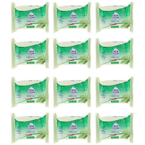 240pcs Fresh & Clean Milleusi White Musk Towel. Humidified CETERGENTS
