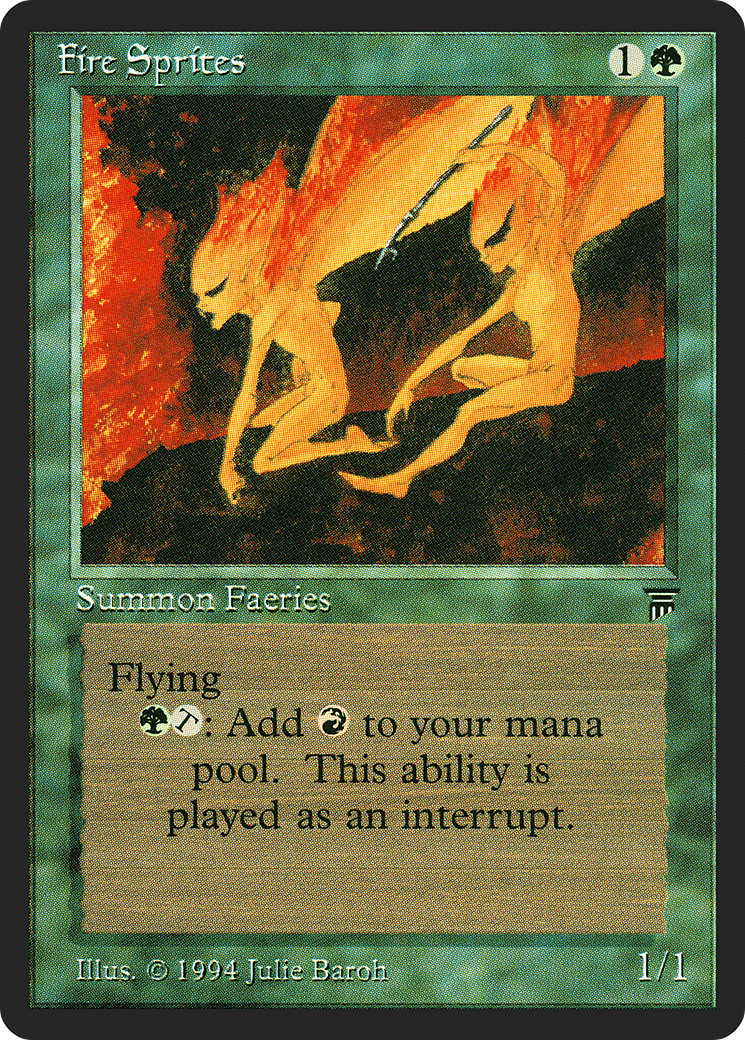 Fire Sprites X (1) Legends Excellent/Near Mint 4RCards