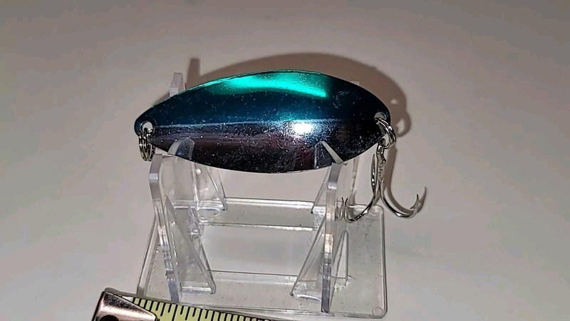 Mister Twister Sportfisher Vintage Fishing Spoon Silver / Green 2 1/2 Inch VGC
