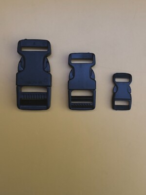 4 Stück Seitenquetschschnalle 20 mm, 16 mm, 10 mm Nylon