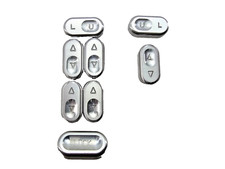 Fits 87-93 Ford Mustang Convertible Billet Window Lock Unlock Switch Set Satin