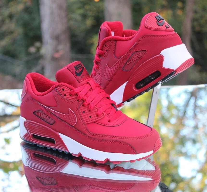 Nike Air Max 90 Gym Red Size 6Y White | eBay