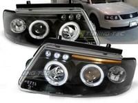 Scheinwerfer Paar VW Passat B5 3B 96-00 Angel Eyes Schwarz