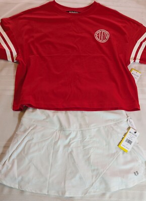Eleven By Venus Williams Tennis Skort & Retro Cotton Tee Size Small Outfit New