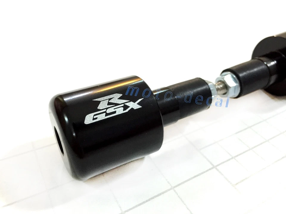 Empuñaduras de extremo de manillar CNC tapones deslizadores para Suzuki 1999-2024 GSXR1000/R negro Foto 4 de 4