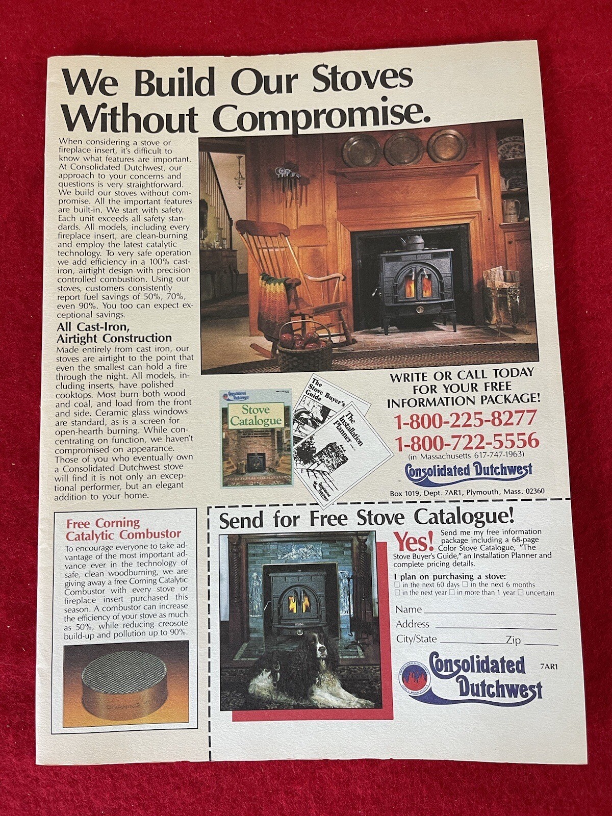Vintage 1987 Consolidated Dutchwest Wood burning Stoves Inserts Print Ad |  eBay