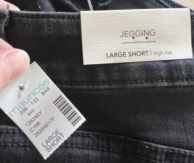 m M Jeans By Maurices Black Flannel Cuff Jeans large Short NWT | eBay