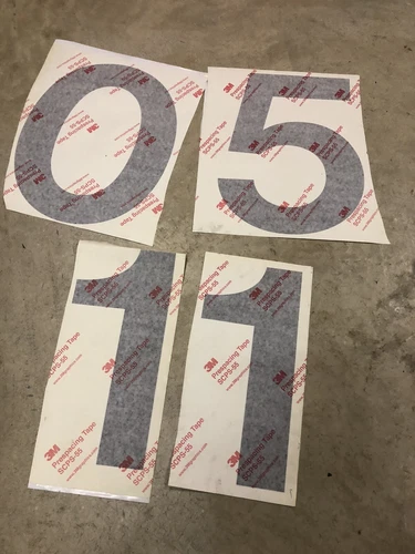 3M Large Vinyl Numbers Authentic Subway / Bus Transit RARE! DC METRO! 3M 680CR