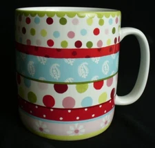 222 Fifth~MACKENZIE~Porcelain~20 oz~FINE CHINA~Jumbo Mug~4.75"x4.25"~EC