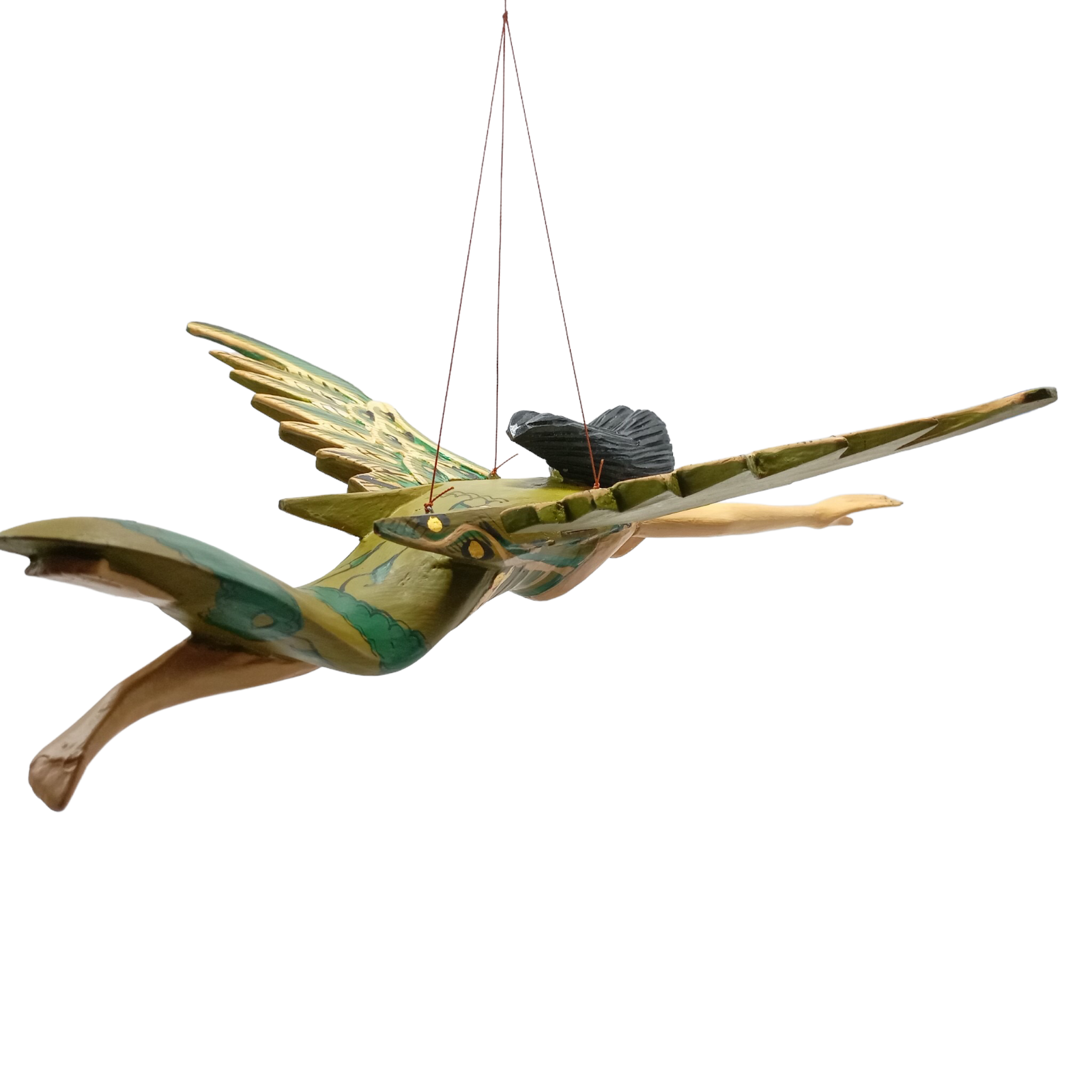 Flying Fairly Mobile Hanging with Wing Balinese Wood Hand Carved Home ...