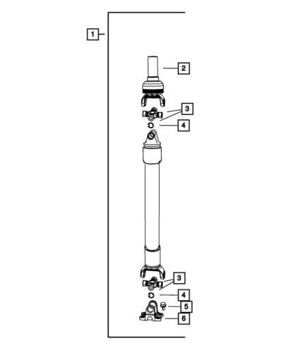 Eje de transmisión para Dodge Ram 3500 2007-2012 (N/P 52853220AE)
