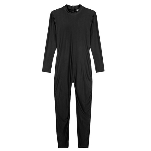 UK Men Spandex Turtleneck Bodysuit Full Body Jumpsuit Unitard Leotard Shapewear - Picture 11 of 50