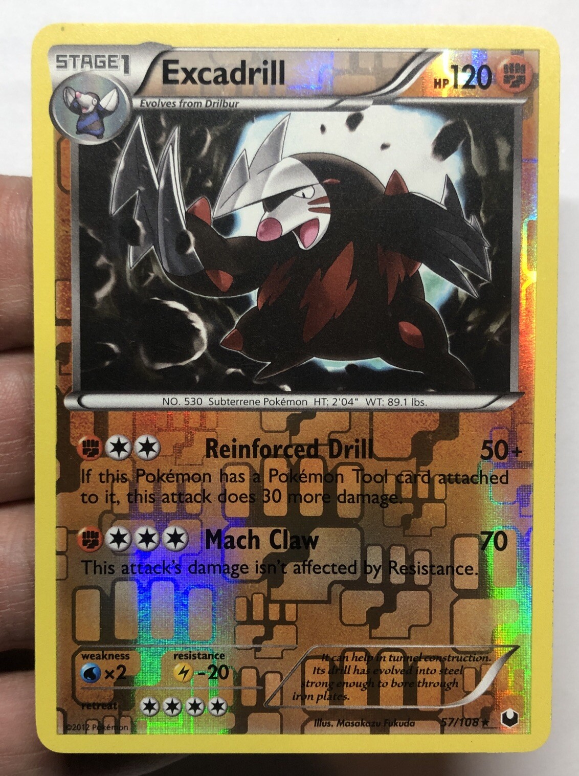 Excadrill 57/108 Dark Explorers Reverse Holo