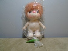 VINTAGE 1970 s PLASTIC PEACHY YARN HAIR 5 DOLL HONG KONG NIP VIN135