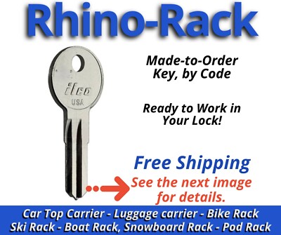 RHINO-RACK Roof Rack Ski Bike Carrier Keys Replacement Key Cut by Code 001-200