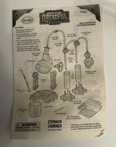 Doctor Dreadful Zombies Stomach Churner 2011 Umagine Spin Master envío gratuito EE. UU. - Imagen 4 de 6