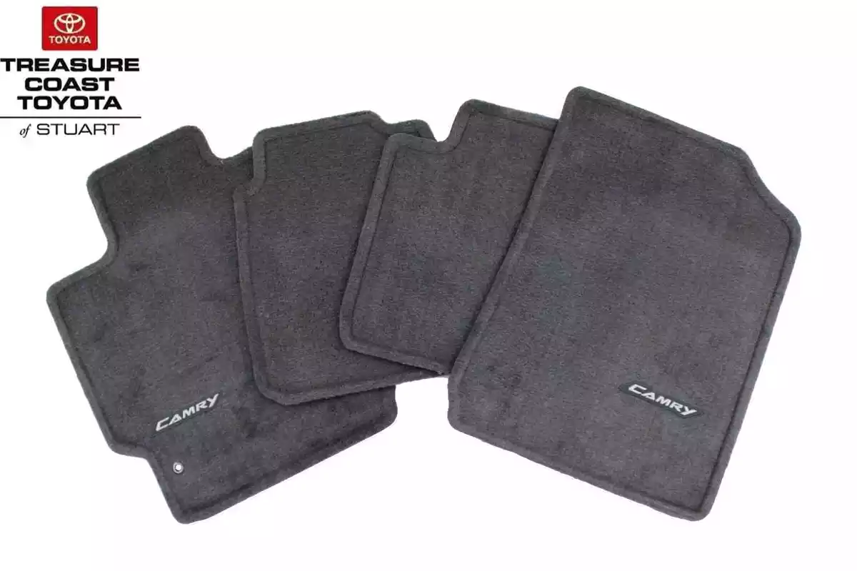NEW OEM 2007 2011 TOYOTA CAMRY ASH GRAY FLOOR MATS 4 PEICE SET CLIPS