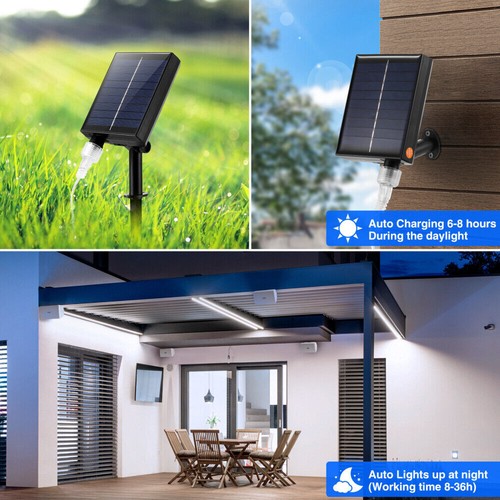 5/10M LED Solar Strip Light Flexible Tape Lamp Outdoor Garden Decor Lights 8Mode - Picture 8 of 23