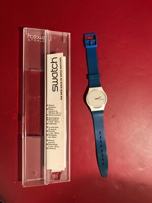 Swatch Gent Vintage 1986 Tischtennis Blau Gw106