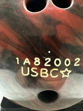 BRUNSWICK TZONE BOWLING BALL 1a82002 USBC VINTAGE USA MADE Dark Red Gold SWIRL
