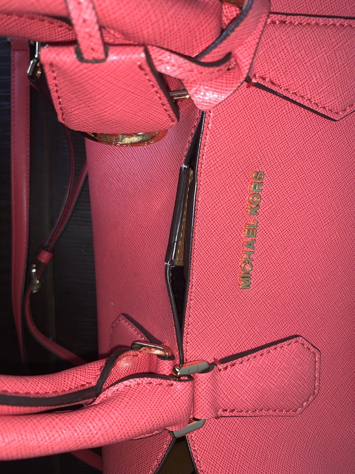 MICHAEL MICHAEL KORS Leather Large Tote - Watermelon Collection