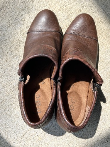 BOC Women’s Slip On Comfort Clogs Shoes Size 8.5 Brown/embossed Cate19 - Picture 12 of 13