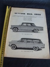 Manuale Fiat 1800 dati e norme revisioni