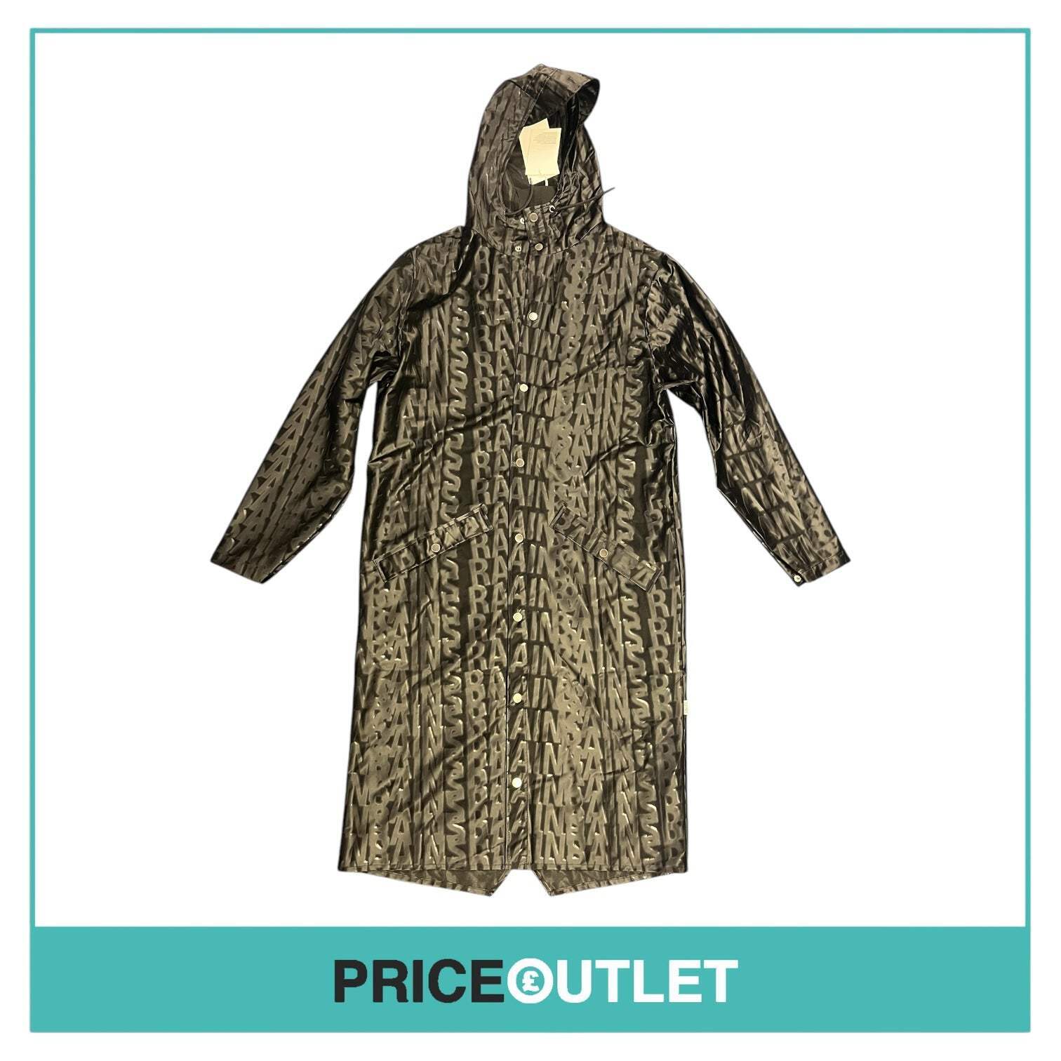 Rain - Impermeable Largo Monograma Negro - Talla M - TOTALMENTE NUEVO CON ETIQUETAS