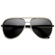 Designer Bling Vintage Rhinestones Semi Rim Women Fashion Sunglasses