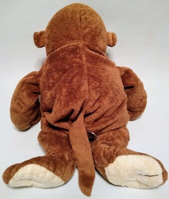 Ty Pluffies Dangles Monkey Large Brown Cream 14