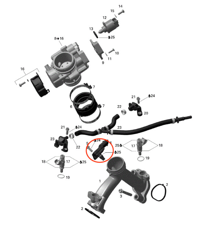 Pressure Temp Sensor Fits Can-Am Outlander Maverick 400 450 500 570 650 800 1000