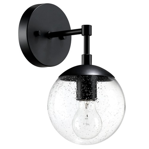 588871-BLK Gracelyn Modern Indoor Dimmable 1-Light Wall Light with Clear Seed... - Picture 7 of 12