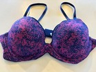 Calvin Klein Navy with Pink Print Bra 34C — photo 1