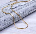 Unisex 18K Yellow Gold Filled 1 mm Thin 16"-18" inch Snake Chain Necklace G021Y
