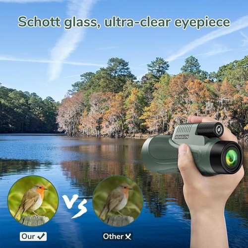 12x56 High Definition Monocular Telescope Smartphone Adapter+Tripod BAK4 Pr - Picture 7 of 7