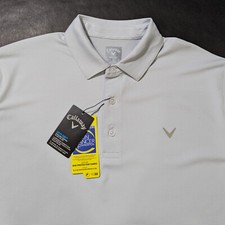 Callaway Men s Golf Polo Shirt Size L Opti Dri Gray Performance Striped