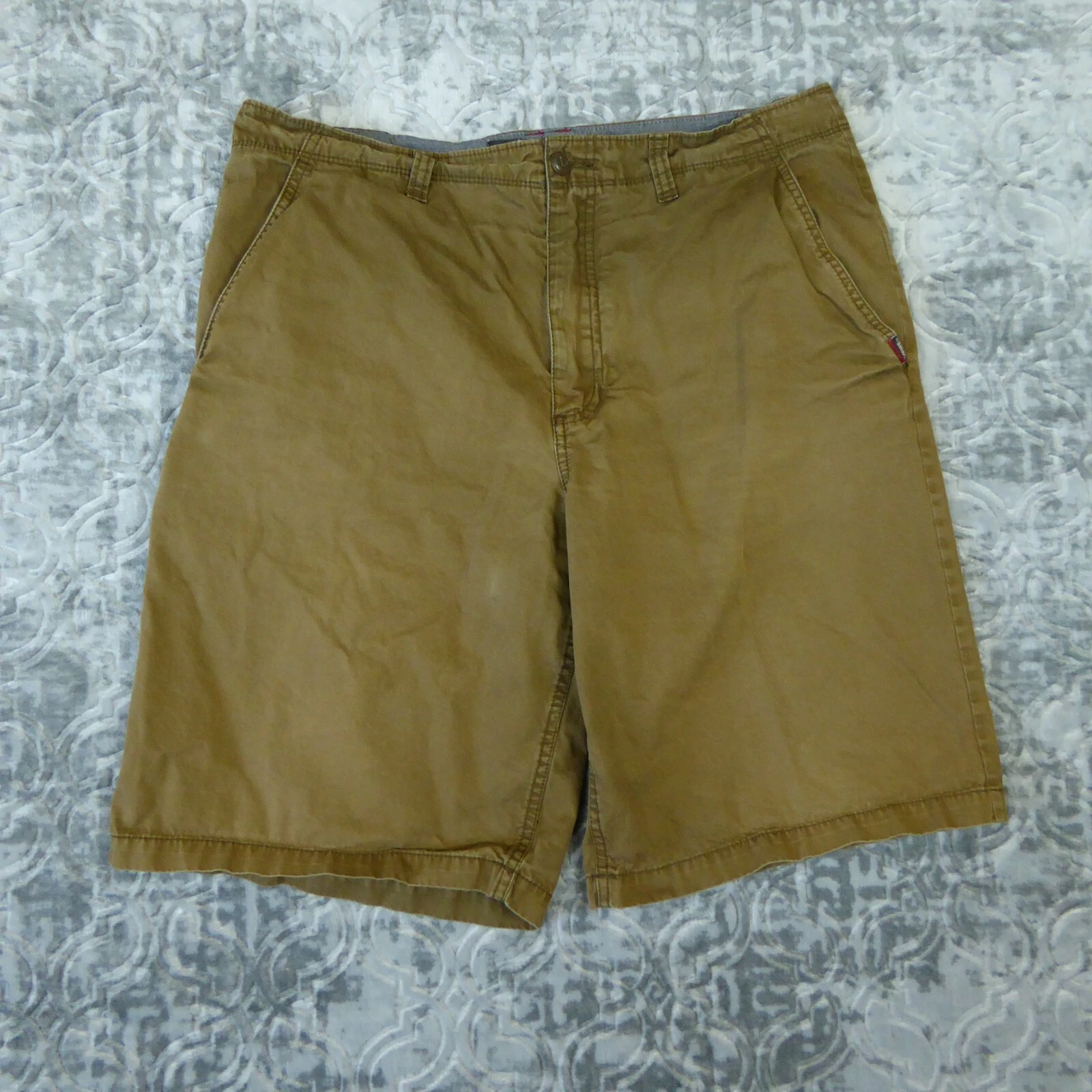 Vans pantaloncino uomo 34 marrone chino gamba dritta skater adulto casual 11" cucitura interna