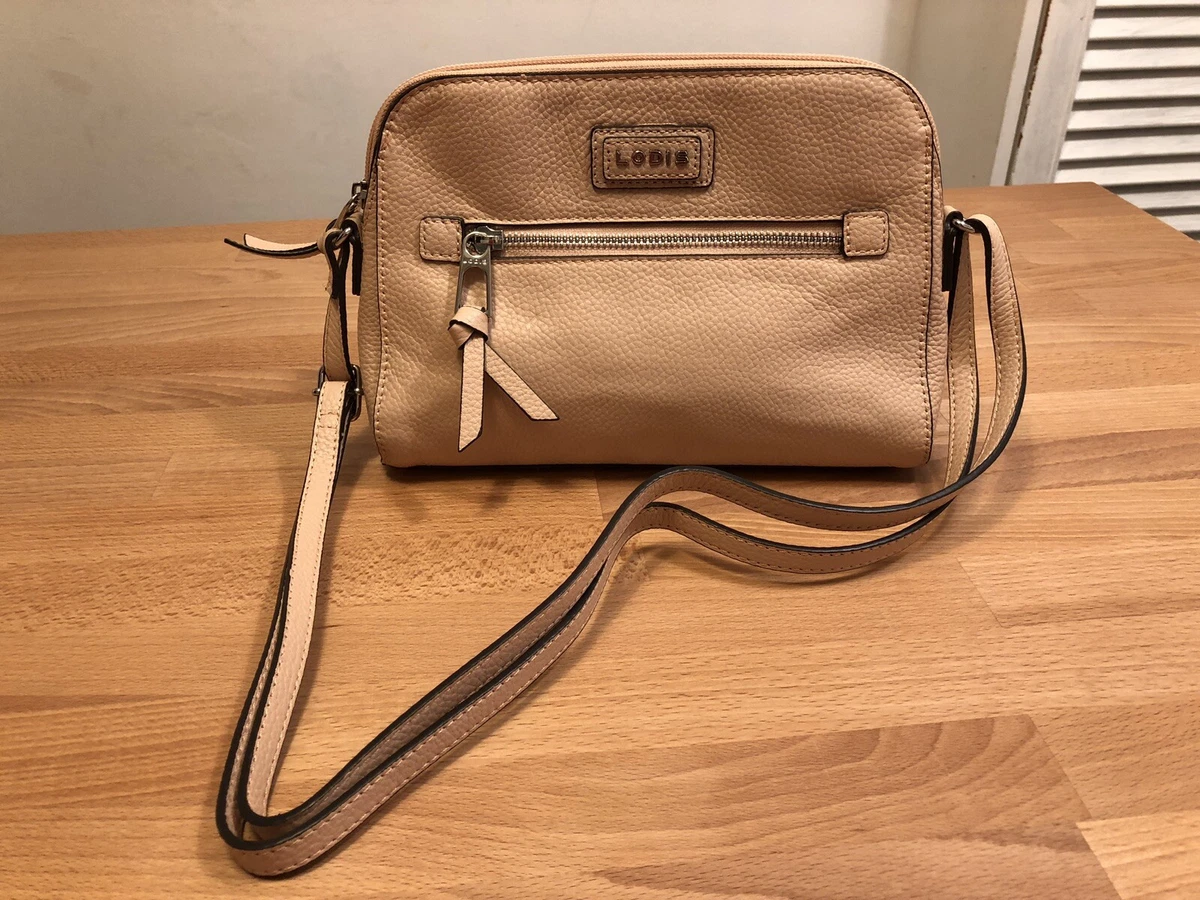 Lodis Charlotte Leather Blush Pink Shoulder Crossbody Bag New
