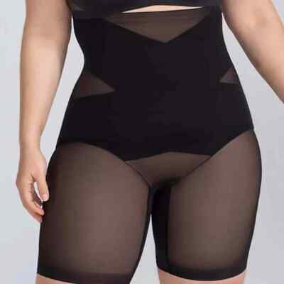 HoneyLove Super Power Short Black Compression Tummy Sculpting Shapewear Plus 2X